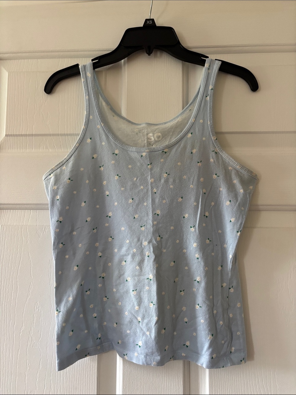 SO Light Blue Floral Tank Top